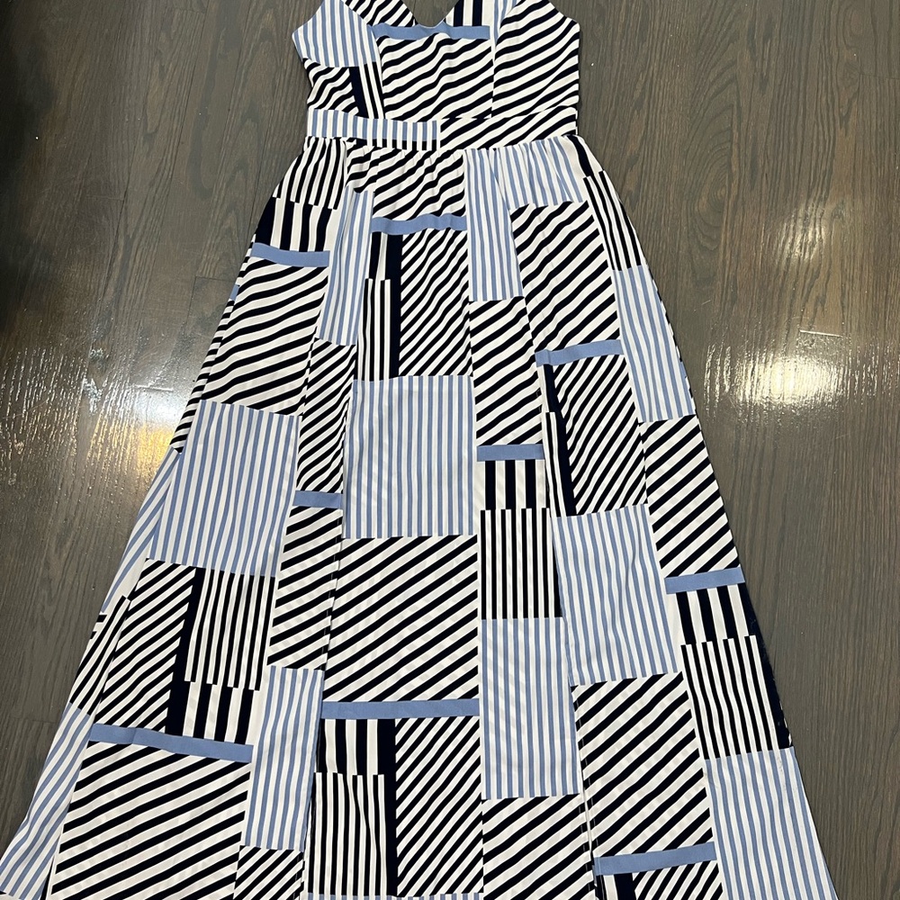Striped Black and White Maxi Dress